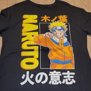 Naruto Graphic T-Shirt in Black and Orange